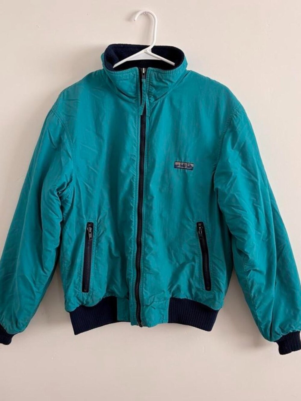Teal Eddie Bauer Women's Bomber Jacket, Retro 80s/90s